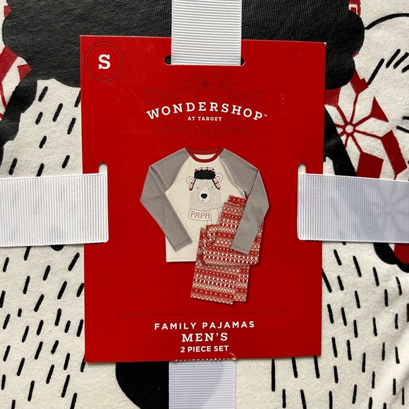 NEW Wondershop Men's Holiday "Papa" Bear Pajama Set Size S - Picture 3 of 6